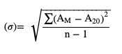 Standard deviation formula